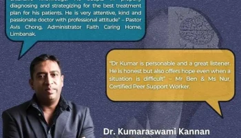 Psychiatry Specialist Dr Kumaraswami Kannan (库马精神科医生) (Mental Health Specialist) - Jesselton Medical Centre