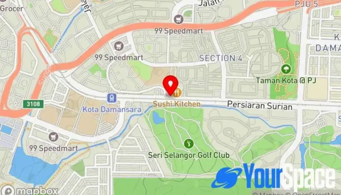 peta dCRADLE (Centre of Research and Dhamma Leadership Enhancement) Institusi Keagamaan di Petaling Jaya