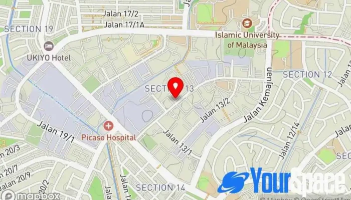 peta Isha Yoga Center, Malaysia Pusat Mencari Ketenangan Yoga, Pusat Meditasi, Organisasi Tanpa Untung, Kedai, Studio Yoga di Petaling Jaya
