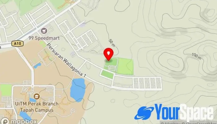 Kompleks Sukan Tapah -  Peta - Tapah Road