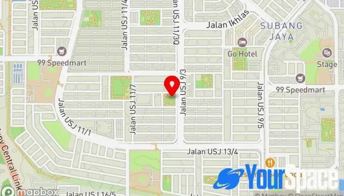 Persatuan Yoga Dunia -  Peta - Petaling Jaya