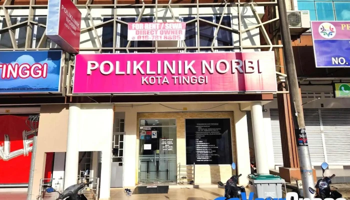 Poliklinik Norbi Kota Tinggi , Kota Tinggi , Johor ( Klinik Wanita , Ibu Mengandung , Rawatan Hidung Tekak dan Telinga Ent ) - Jalan Mawar Utama
