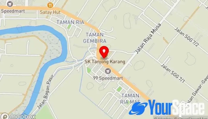 Pusat Kegiatan Guru Tanjung Karang -  Peta - Tanjong Karang
