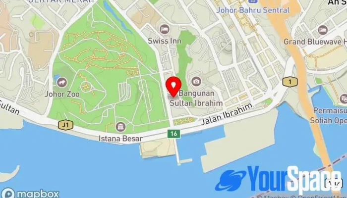 peta Pusat Penerangan Pelancongan Negeri Johor Tarikan, Tempat Tarikan Pelancong, Agensi Perjalanan di Johor Bahru