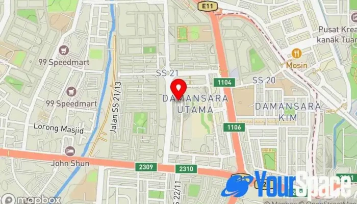 peta Samadi Yoga Studio Studio Yoga di Petaling Jaya