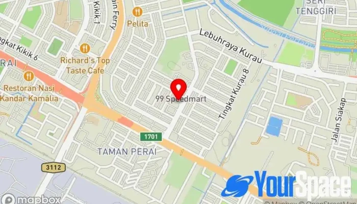 peta Universal Peace Sanctuary Penang Pusat Meditasi di Perai