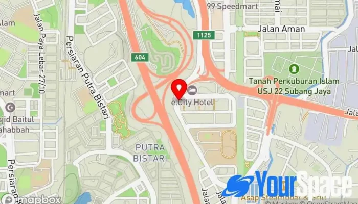 peta Yogashala Malaysia Studio Yoga di Subang Jaya